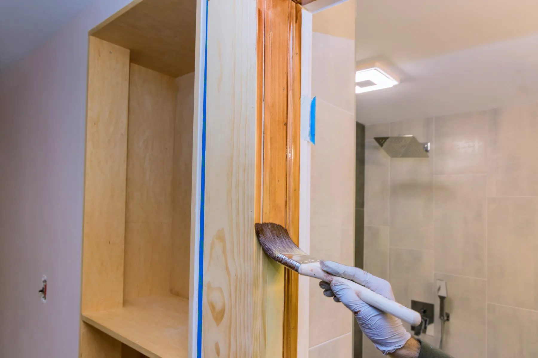 Door frame polishing on site