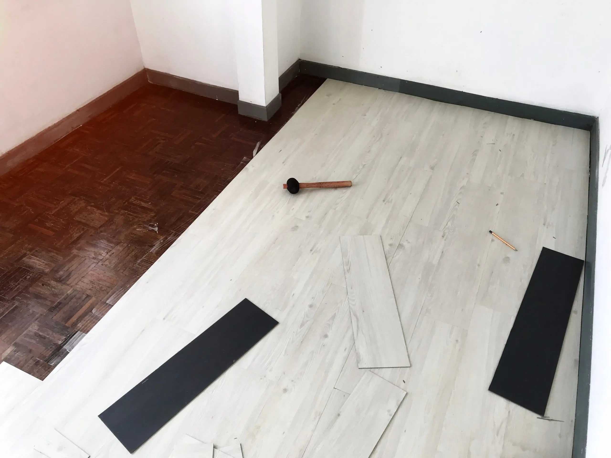Flooring transition and threshold detail