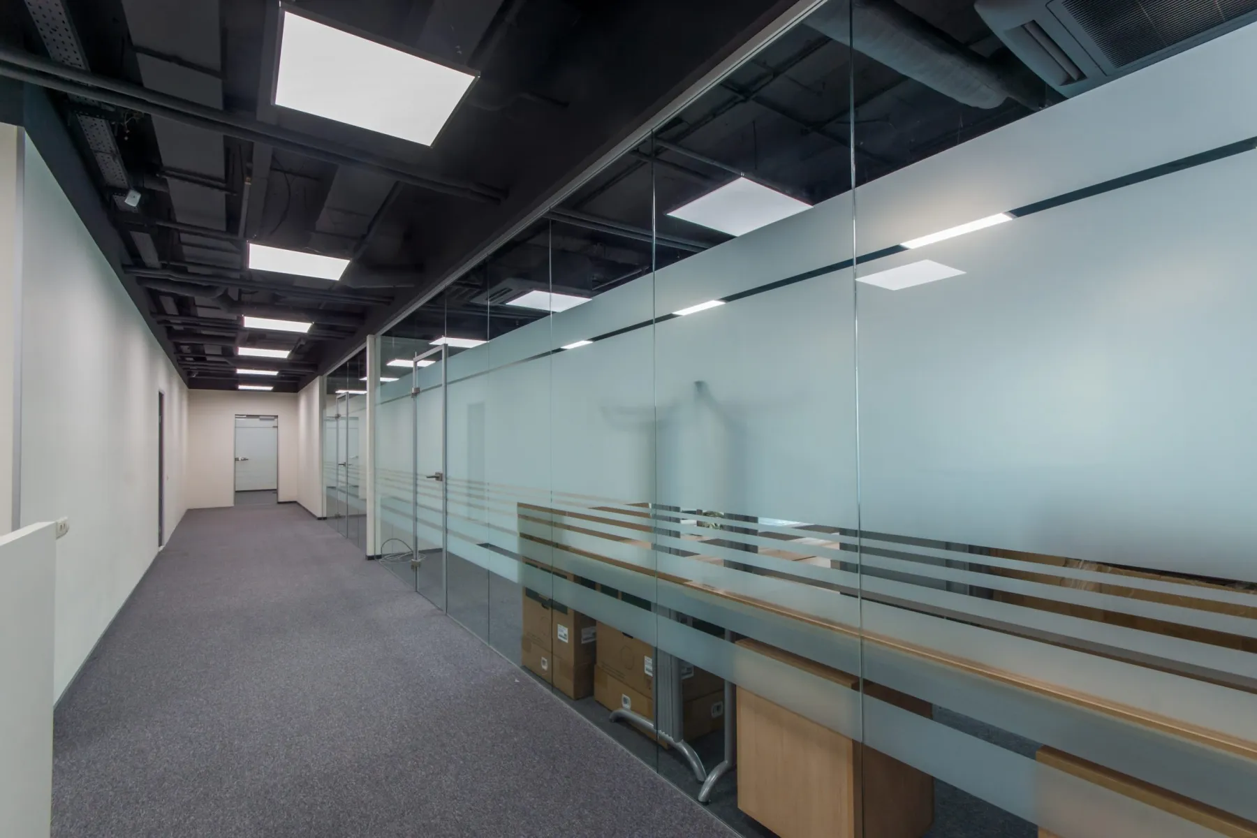 Fire-rated partition wall construction