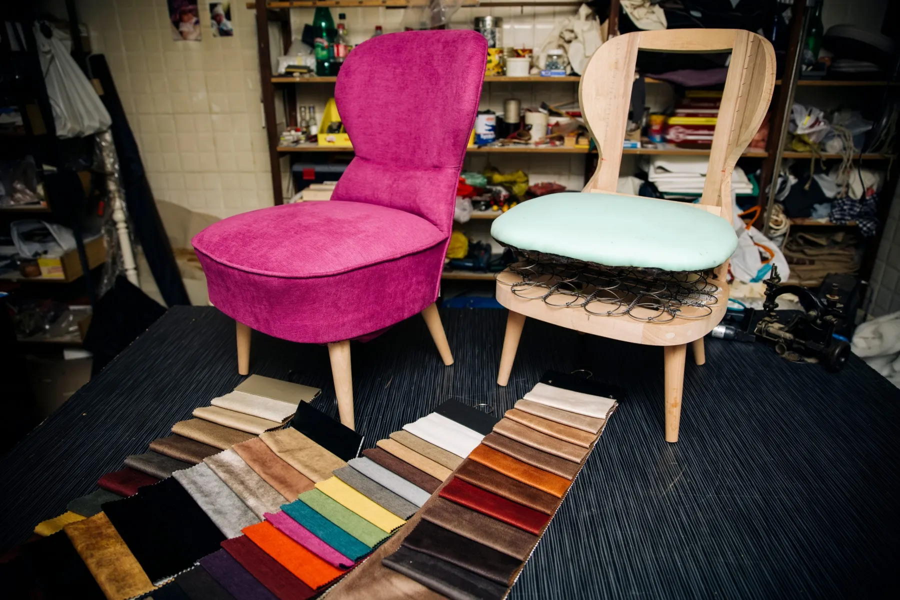 Assessing furniture for reupholstery in Dubai
