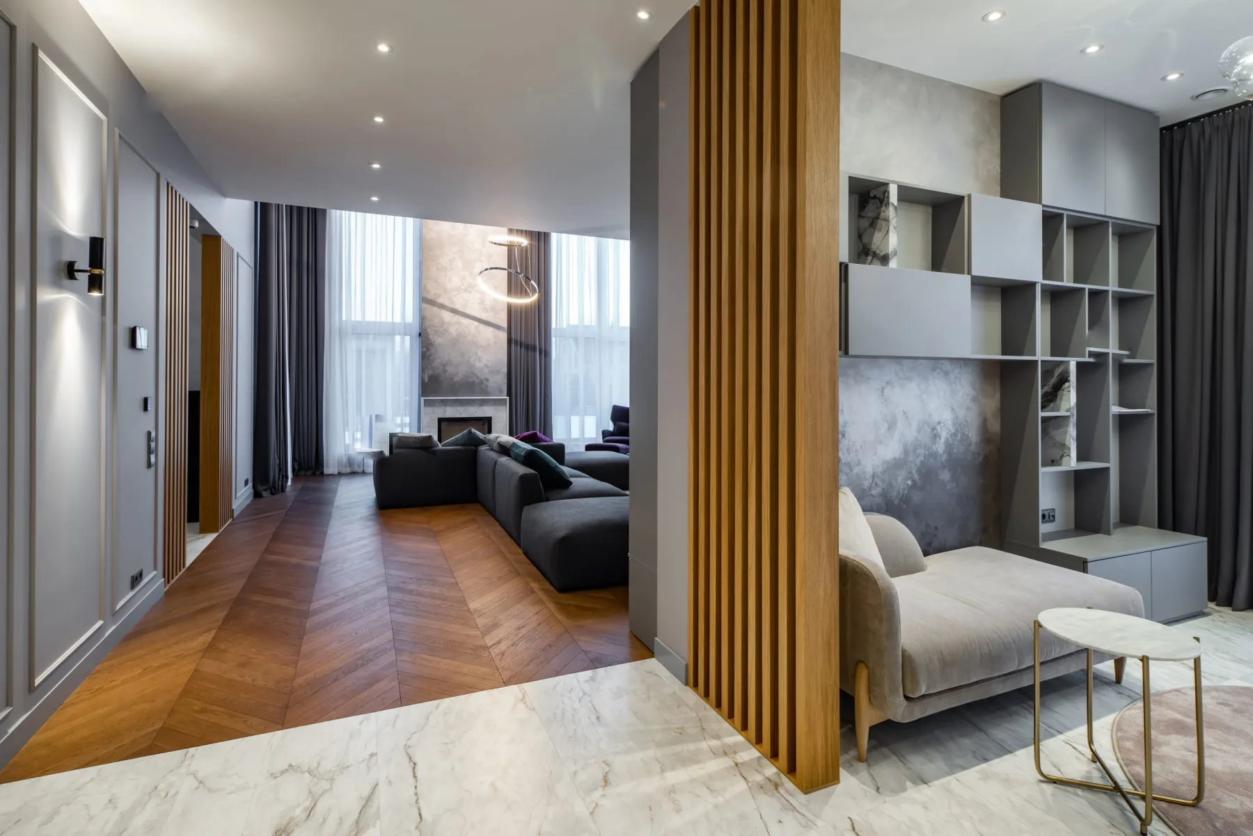 Acoustic double-board partition in a Dubai office
