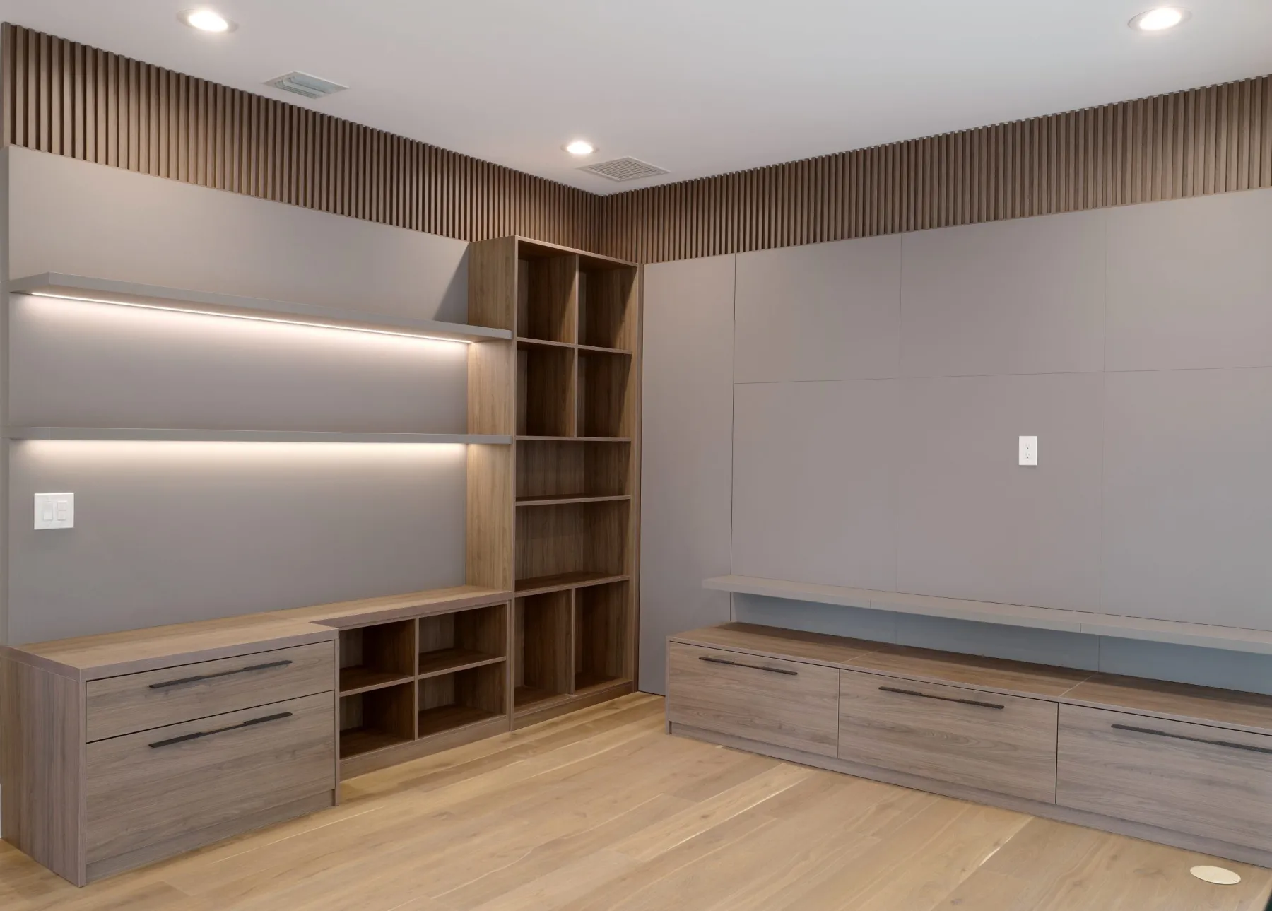 Custom games room storage joinery