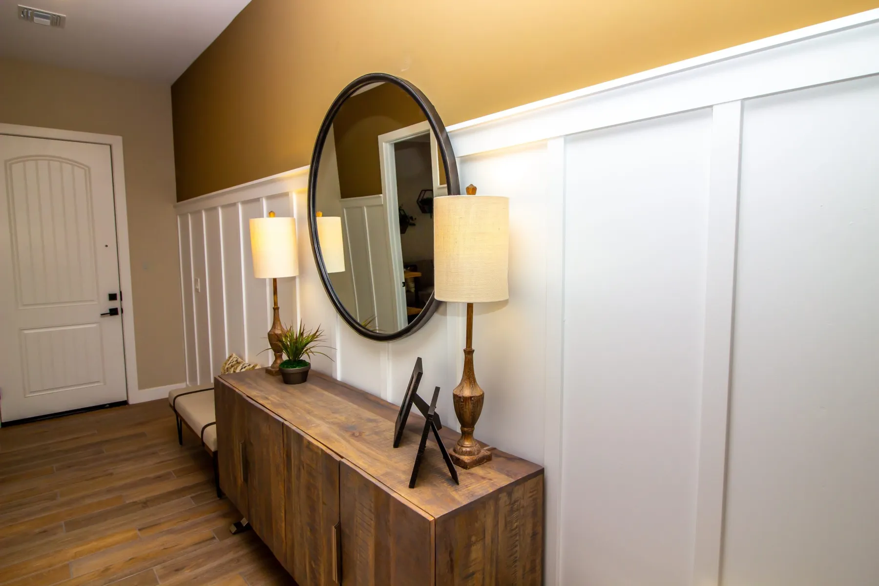 Slatted timber acoustic wall panelling in Dubai