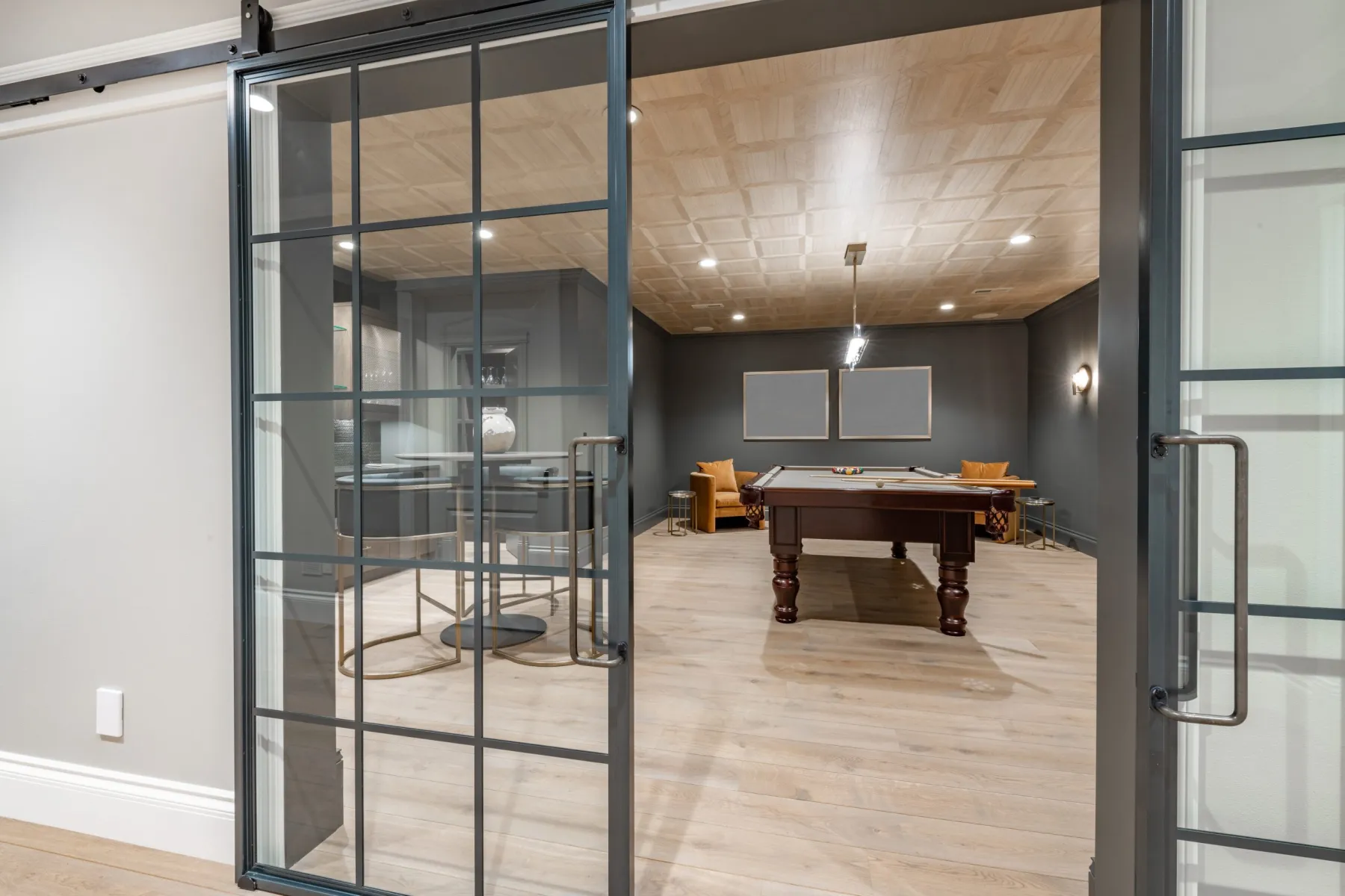Frameless glass shower enclosure in a Dubai villa