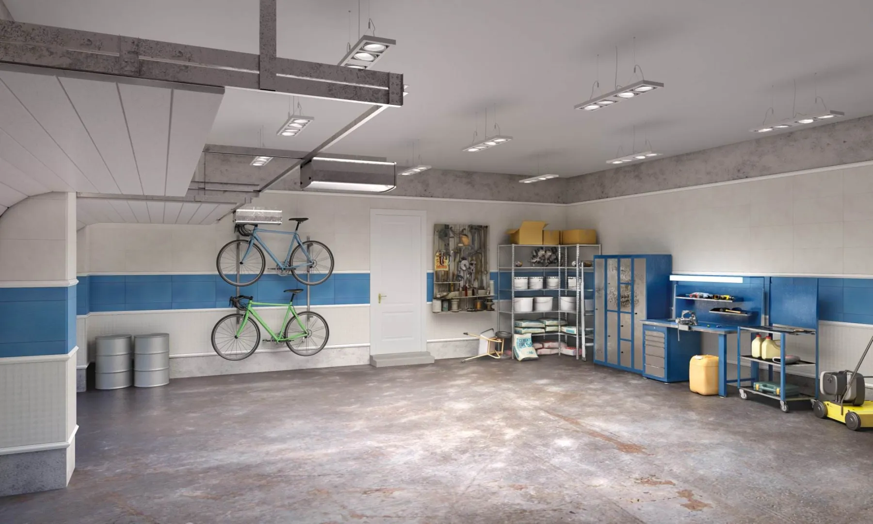 Garage gym conversion in a Dubai villa
