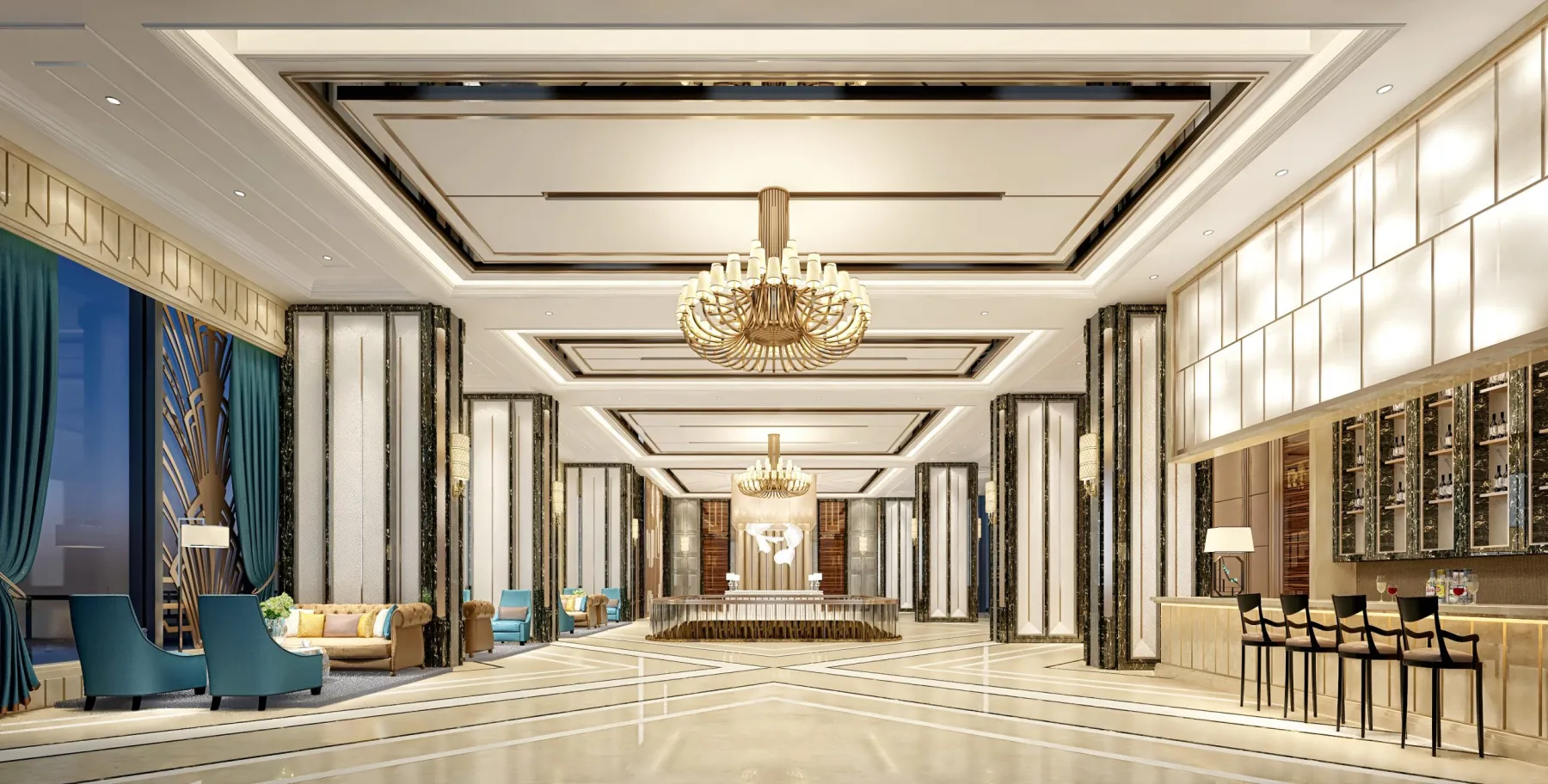 Reviewing 3D design drawings for a Dubai project