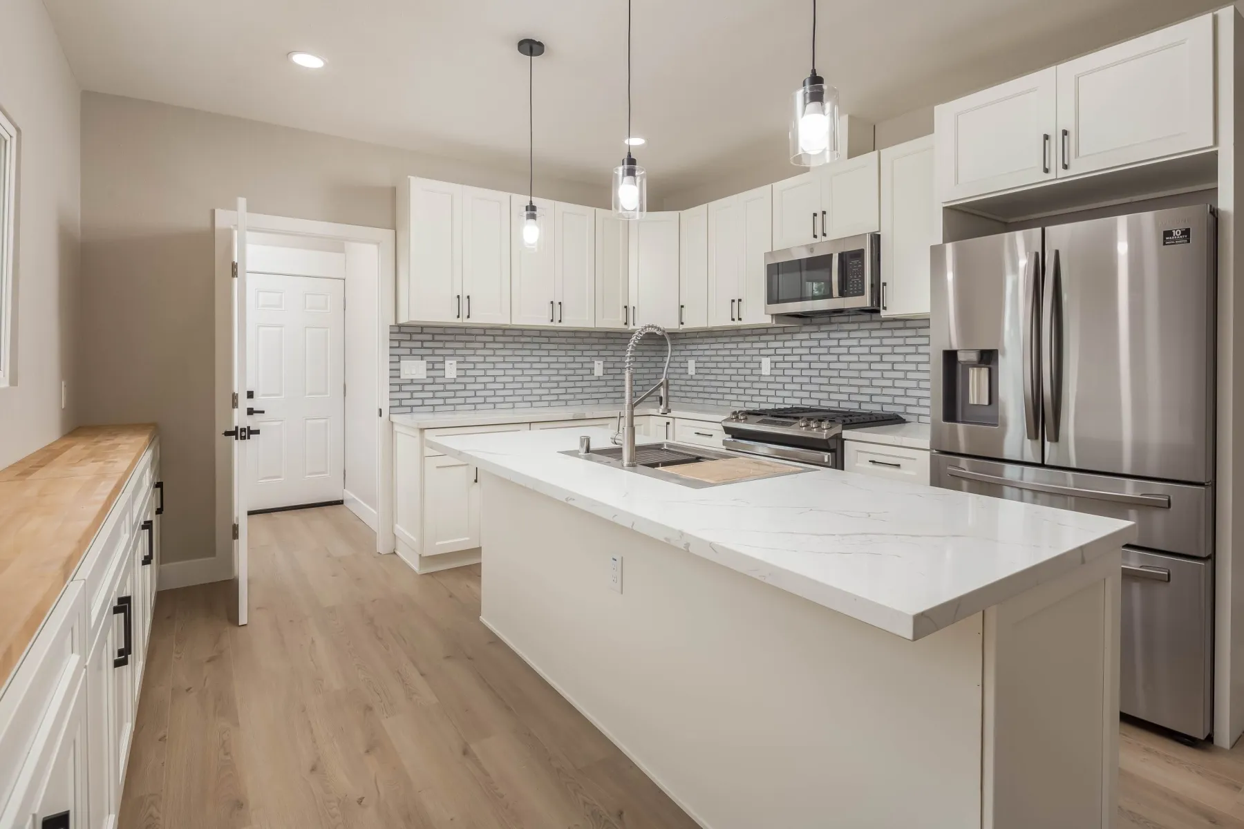 Kitchen ceiling and lighting works completed together