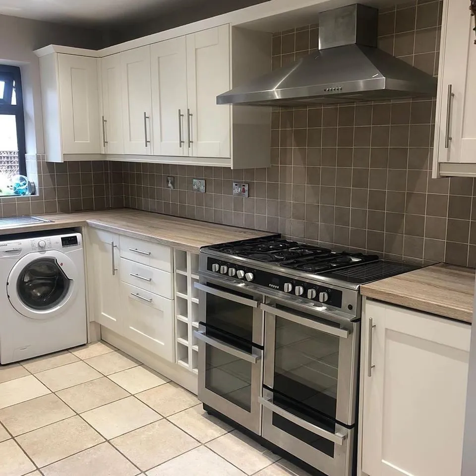 The same kitchen after wrapping
