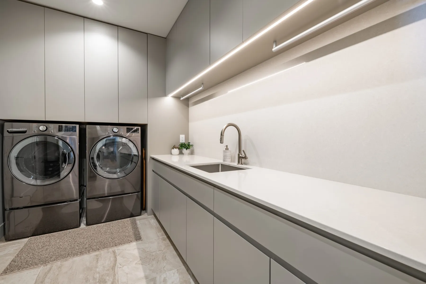 Deep drawer storage in a Dubai kitchen
