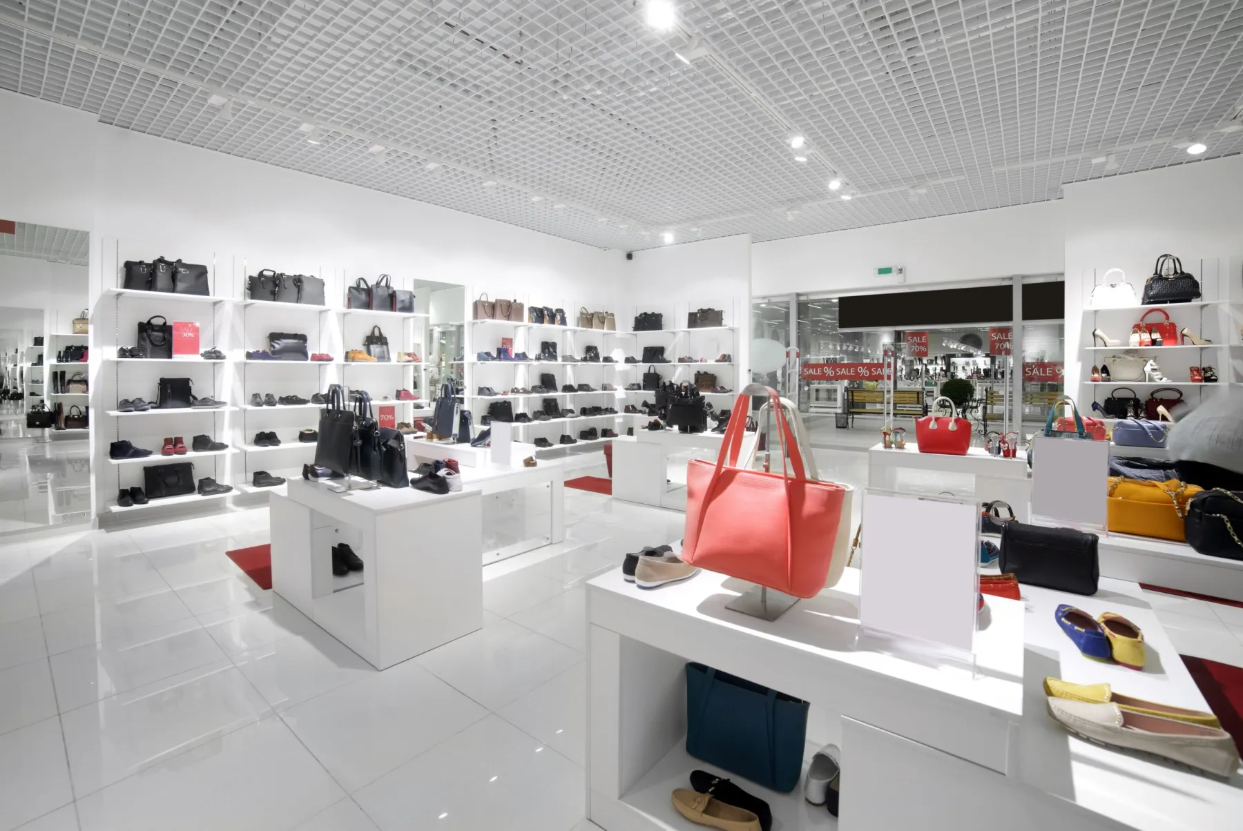 Retail display units wrapped in vinyl in Dubai