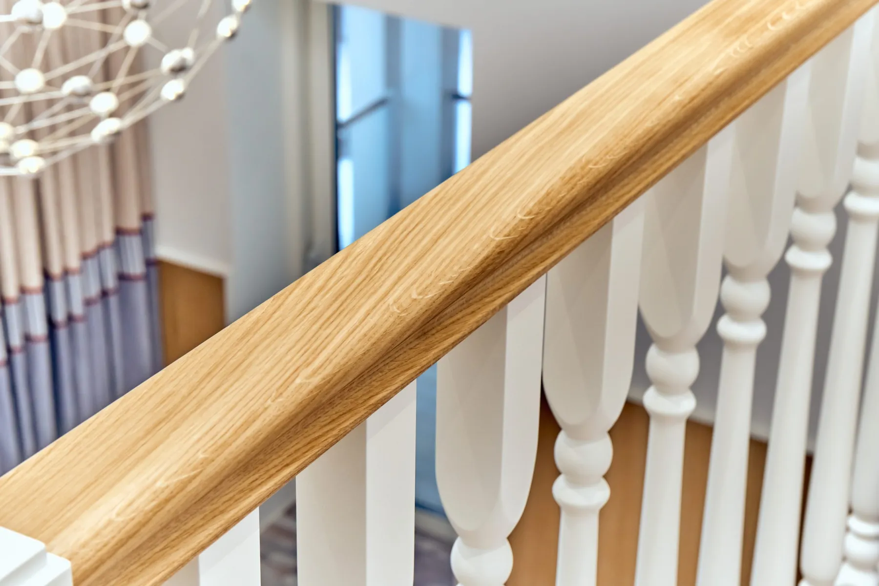 Steel and timber feature staircase in a Dubai villa