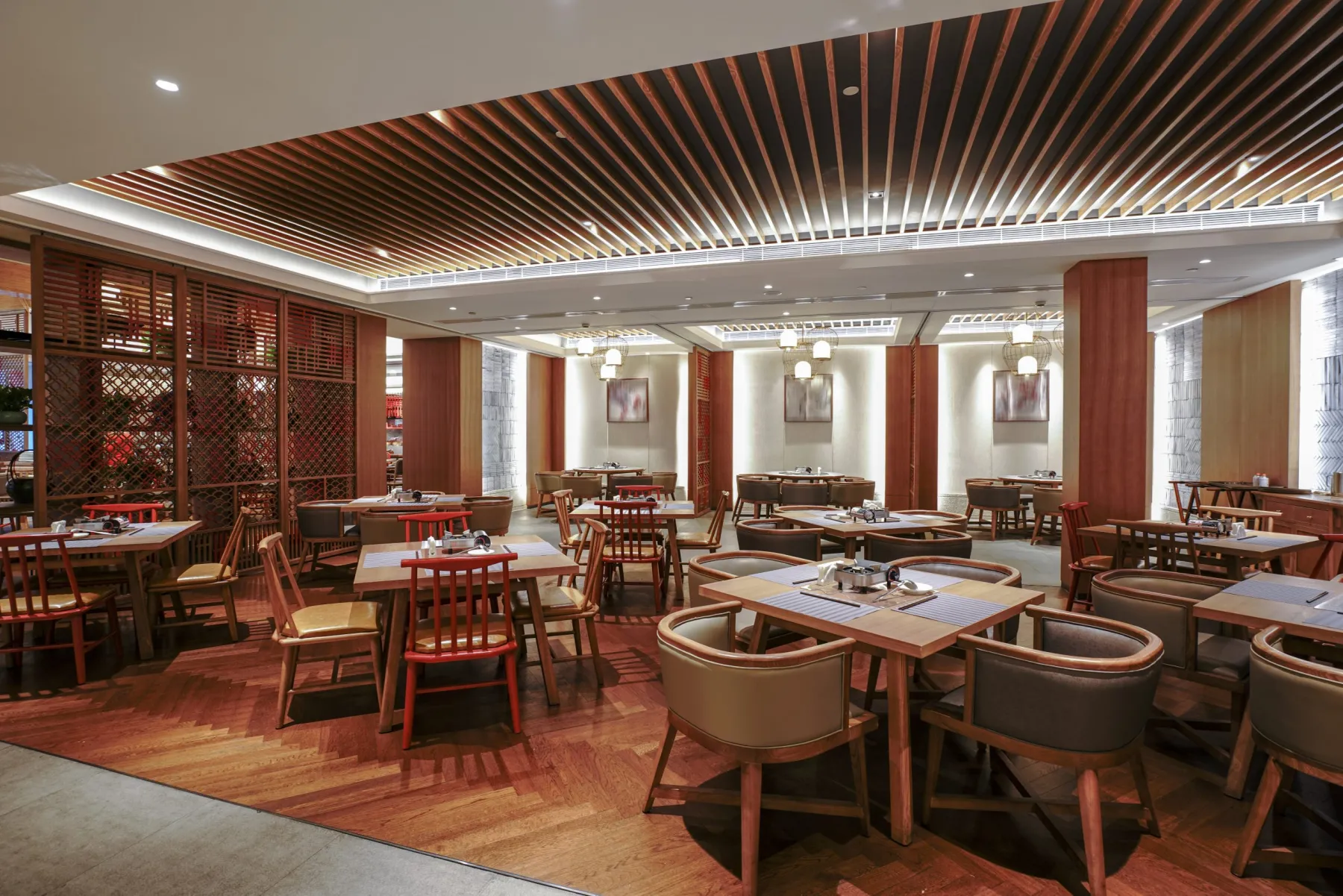 Restaurant banquette seating upholstery in Dubai