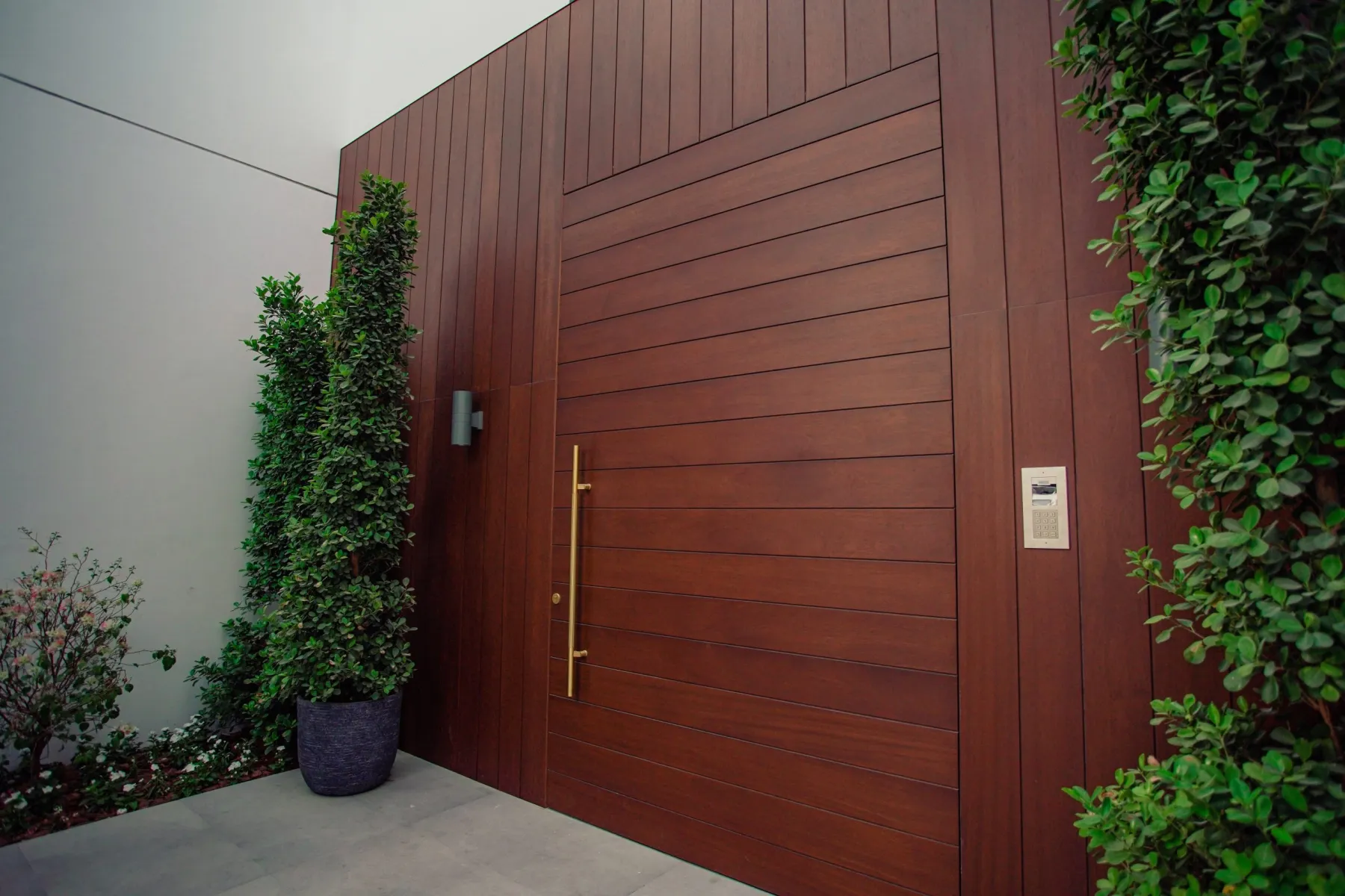 Completed door finishing in the workshop