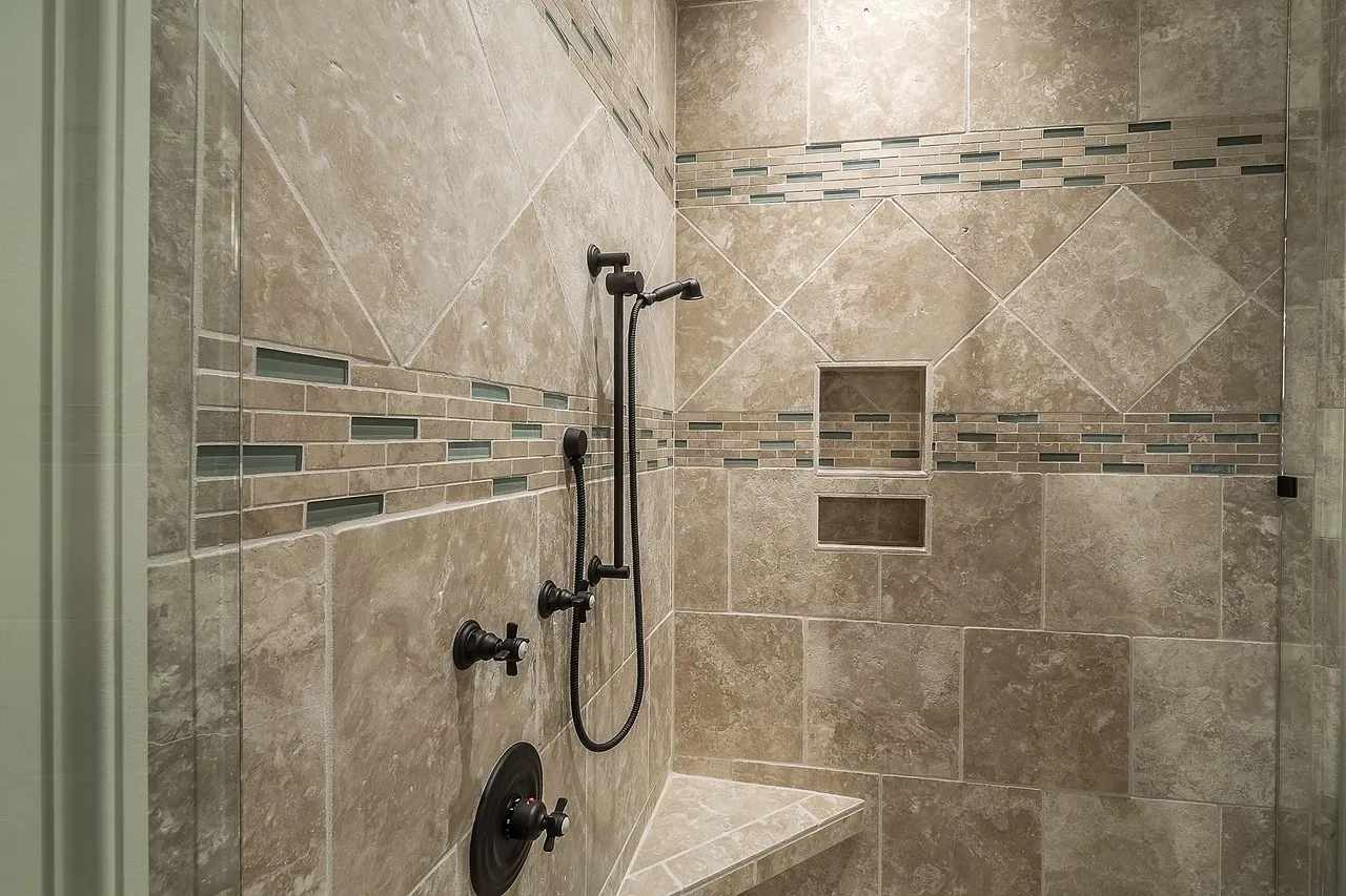 Glass shower door hinge installation in Dubai